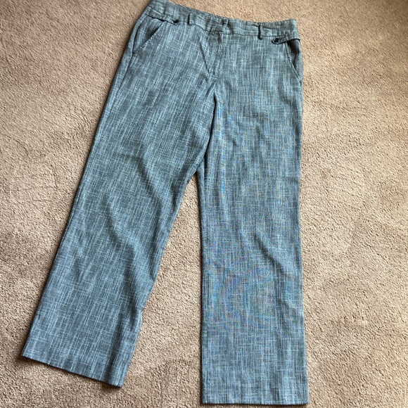 Dress Barn Pants - Dressbarn Women's Wide Leg Hi-Rise Patterned Trousers Dress Pants Size 14